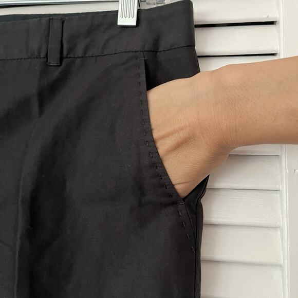 MaxMara S'MaxMara brown 100% cotton straight leg chino pants, mid-rise, size US6 - Picture 2 of 11